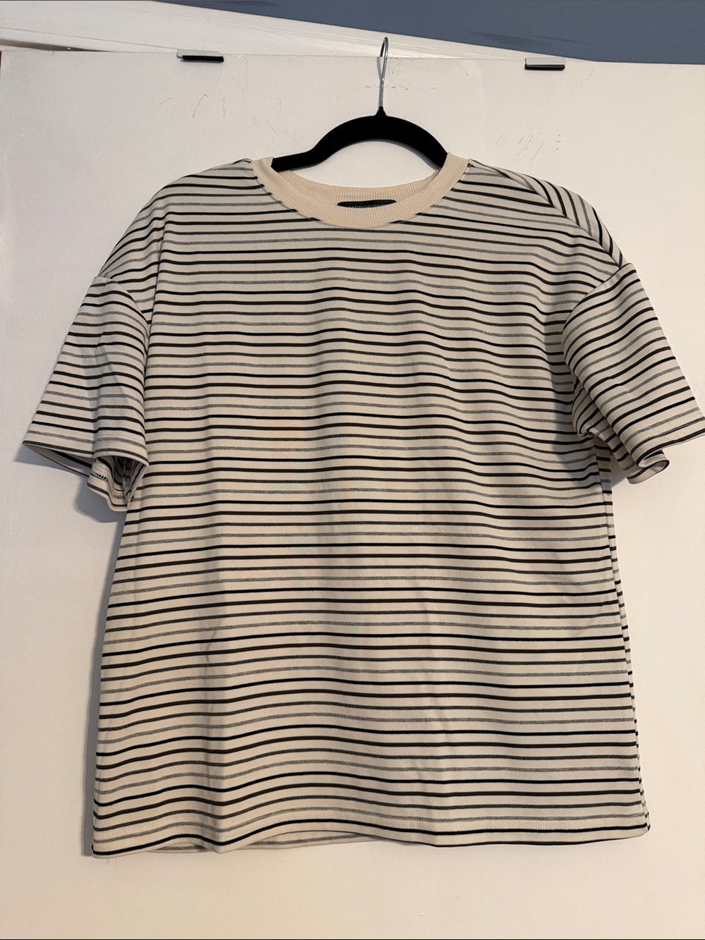 Classic Stripe Short-Sleeve Tee - Cream/Black